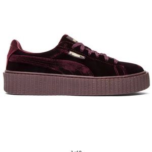 Puma x Fenty by Rihanna. Velvet Creeper “Burgundy” in Size 7